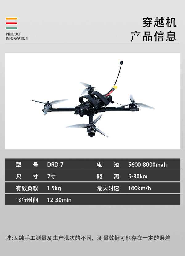 7寸FPV穿越机DRD-7型(图2)